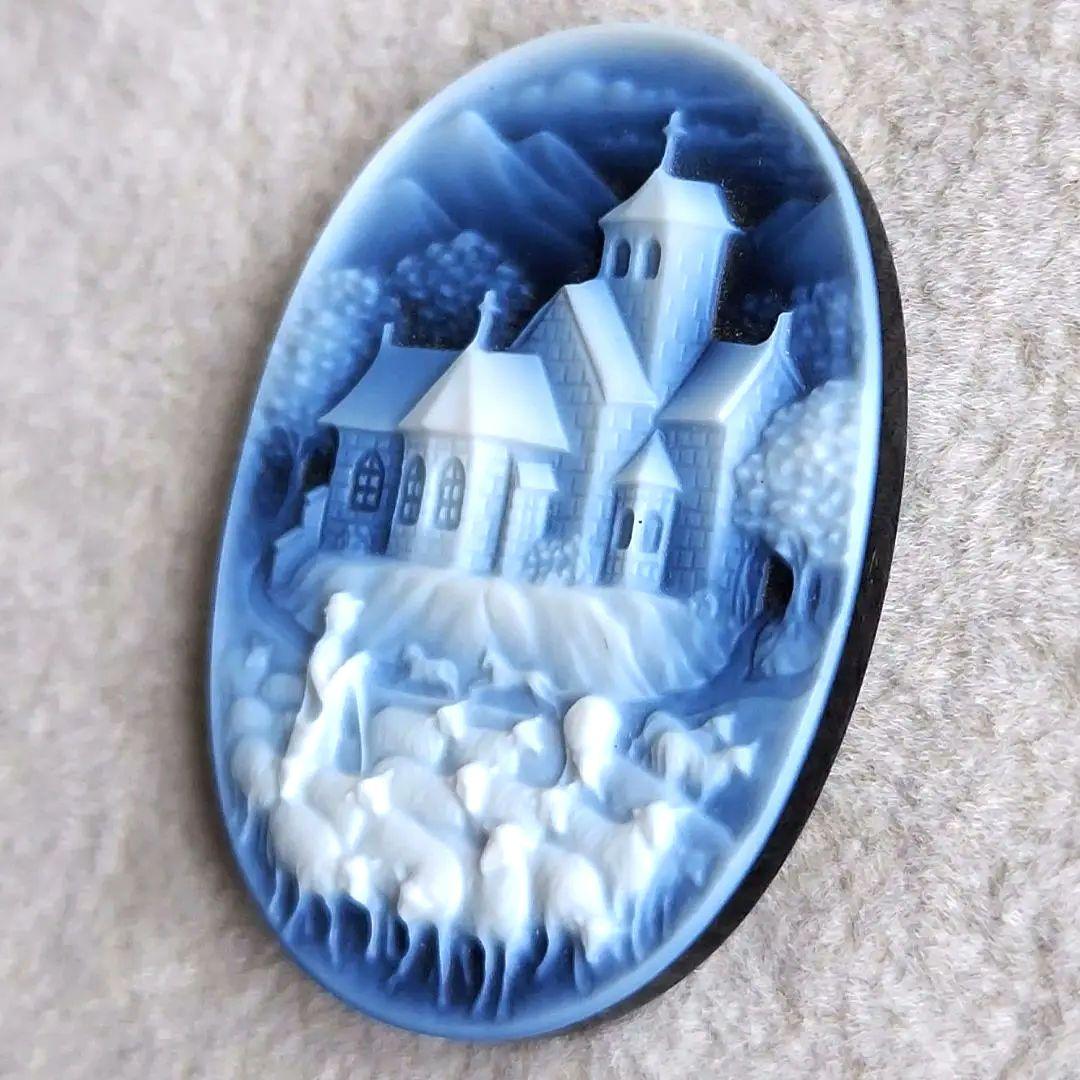 羊飼いと教会 ストーン カメオ ルース