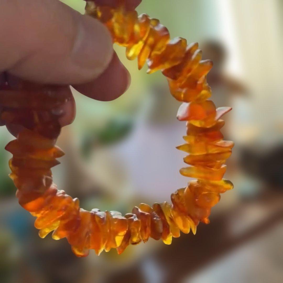 バルティックアンバー 琥珀 アンバー ブレスレット 天然石 幸運 健康