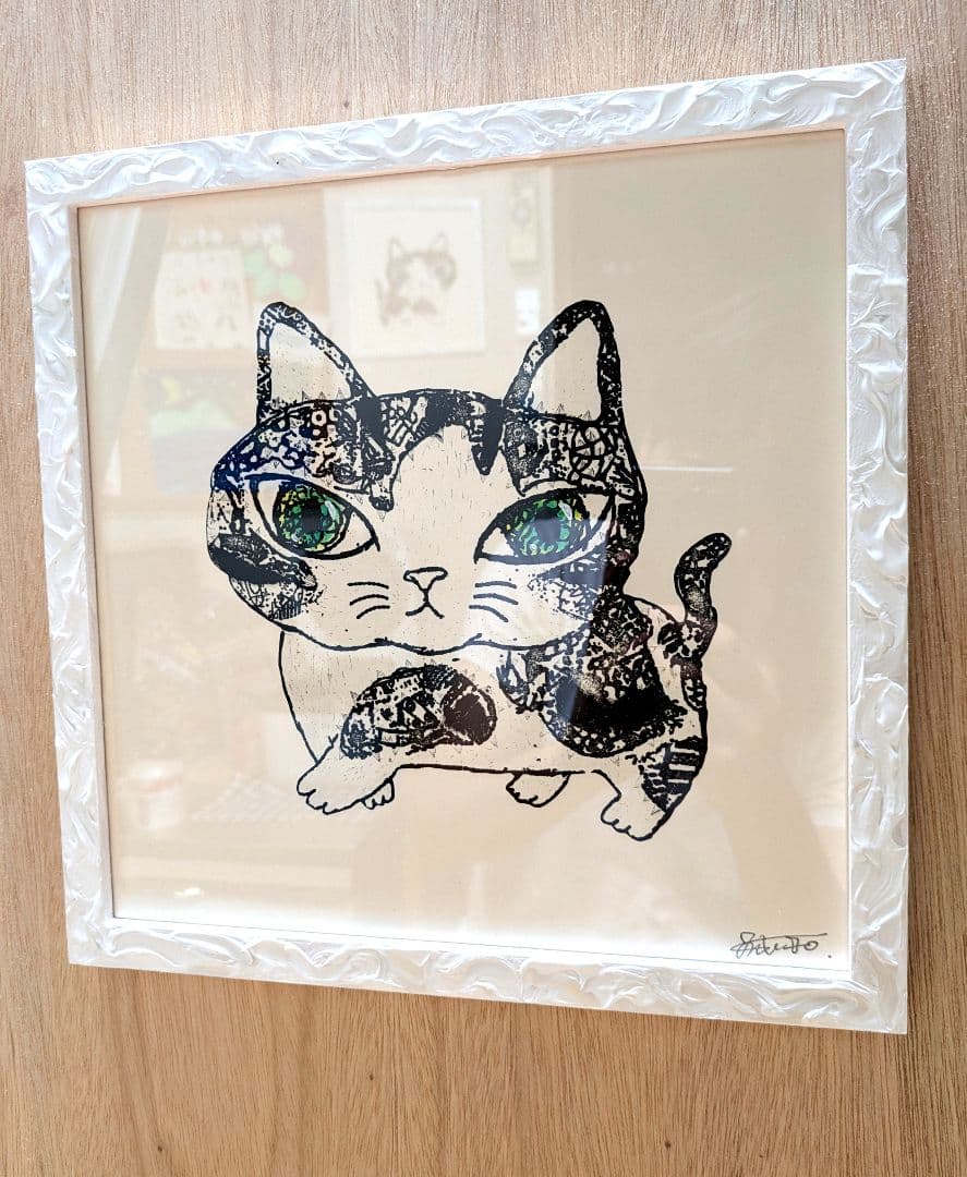 aik2005　方舟シリーズ4点額縁価格＋お通りニャンコ