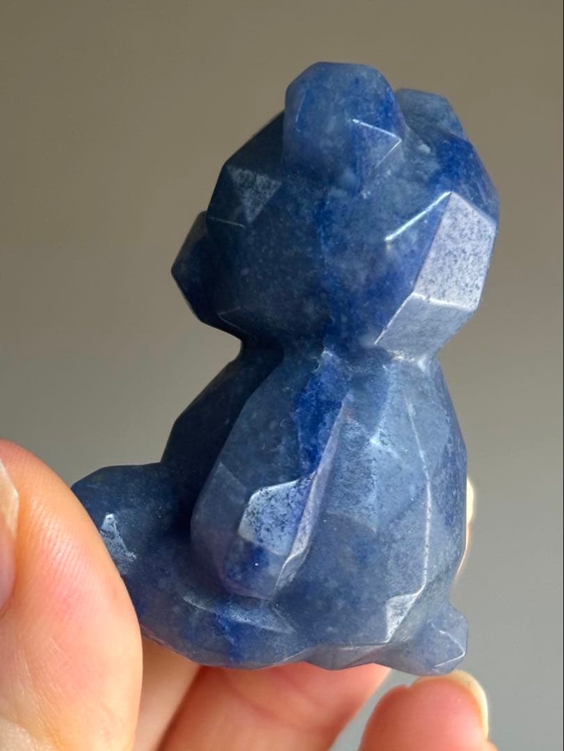 あ〜きゃん♬様　高品質　ブルーアベンチュリン　くま　クマ　置物