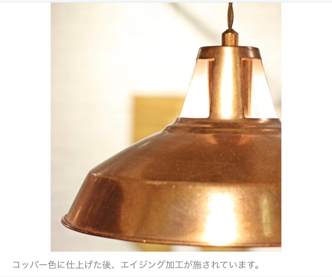 ジャーナルスタンダードファニチャー エイジング加工銅色ペンダントライト