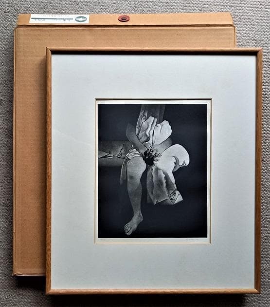 齋藤カオル「「風（その足もとに）」」 メゾチント（銅版画）作品