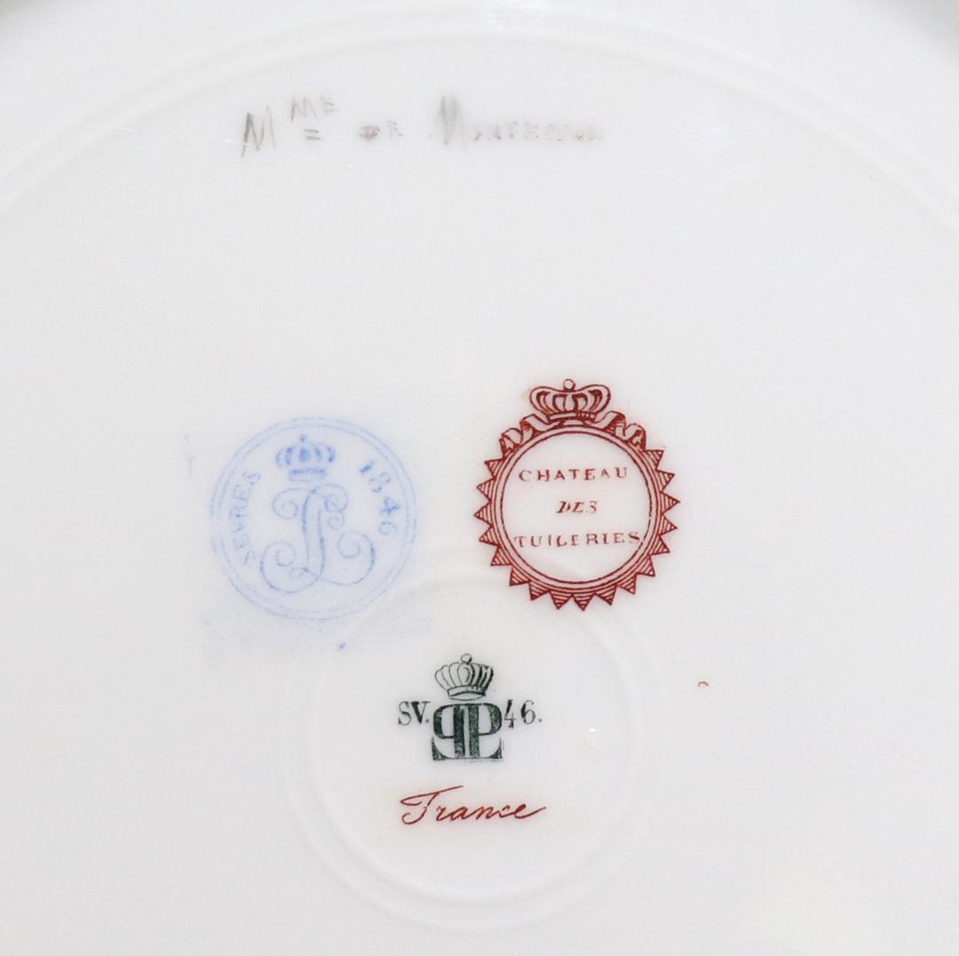 オールド・セーブル 1846年製 金彩大型24cmデュ・バリー夫人画飾り皿