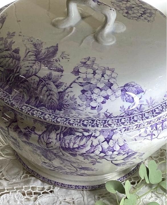 フランス アンティーク☆ジアンチューリーン紫陽花スーピエールGien