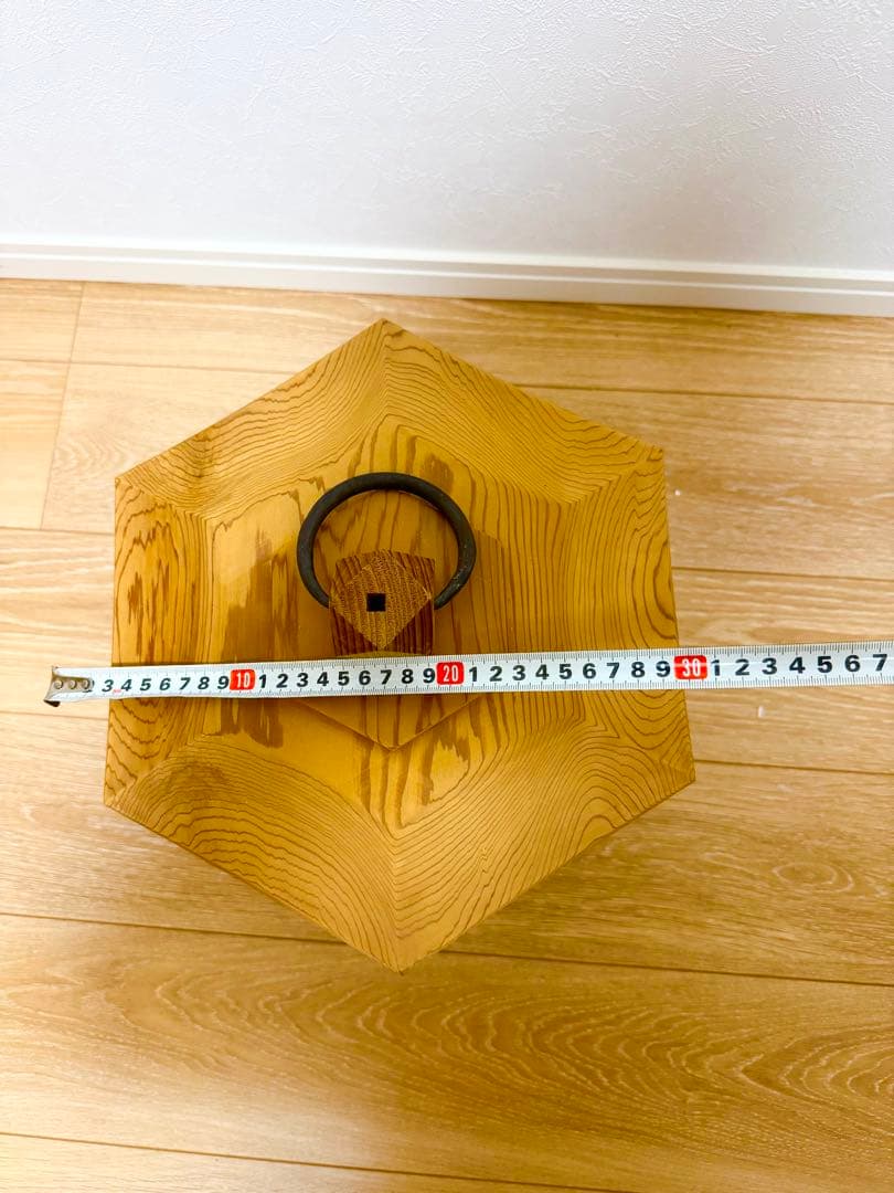 伝統工芸士 小南吉彦 作 春日杉 六角釣燈籠 吊行灯 高34cm