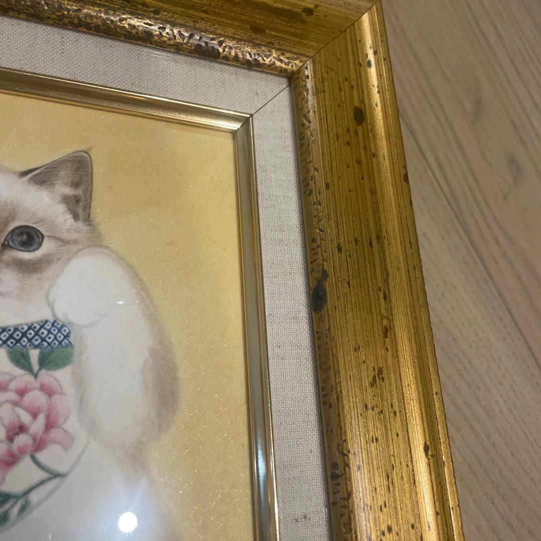 原画 久野千恵美「招き猫」日本画 〇招き猫の画家