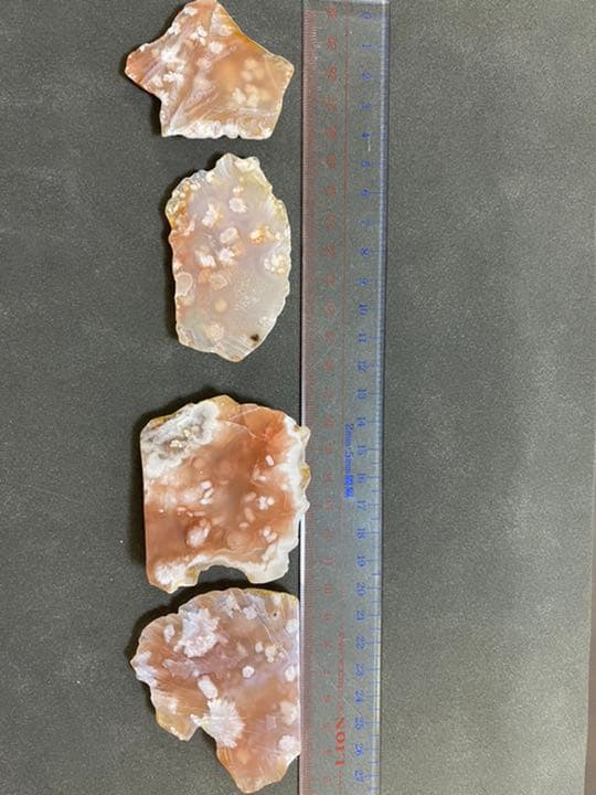 桜瑪瑙 ❀ フラワーアゲート スラブ  原石スライス❤︎ネイルパレットNoT005