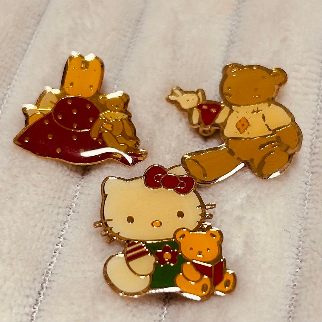 1996年製】サンリオ レトロ ピンバッジ3点セット 希少品 平成レトロ