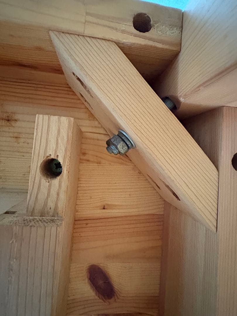 【送料込】無印良品：パイン材デスク／引き出しあり（2箇所）