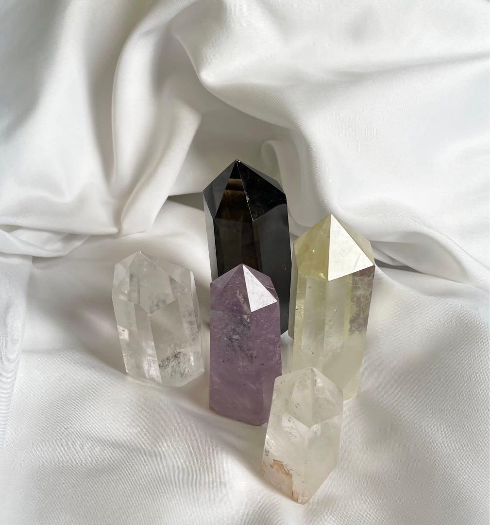 ☆六角柱　水晶5個セット☆パワーストーン