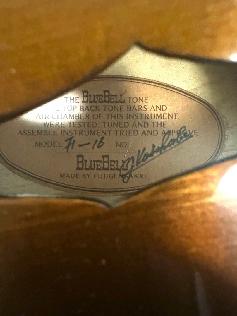 希少】BlueBell フラットマンドリン F-16 小坂部氏サイン ジャンク