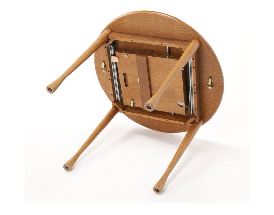 即購入お控えください】AROS ROUND TABLE ブラウン 伸長式 - メルカリ