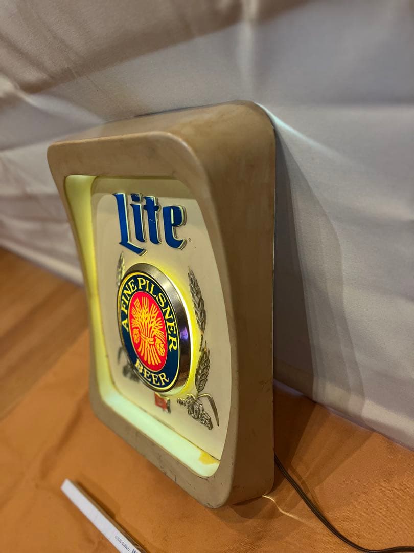 ☆当時物☆ミラービール　ビンテージライト（おまけ付き）アンティーク　世田谷ベース