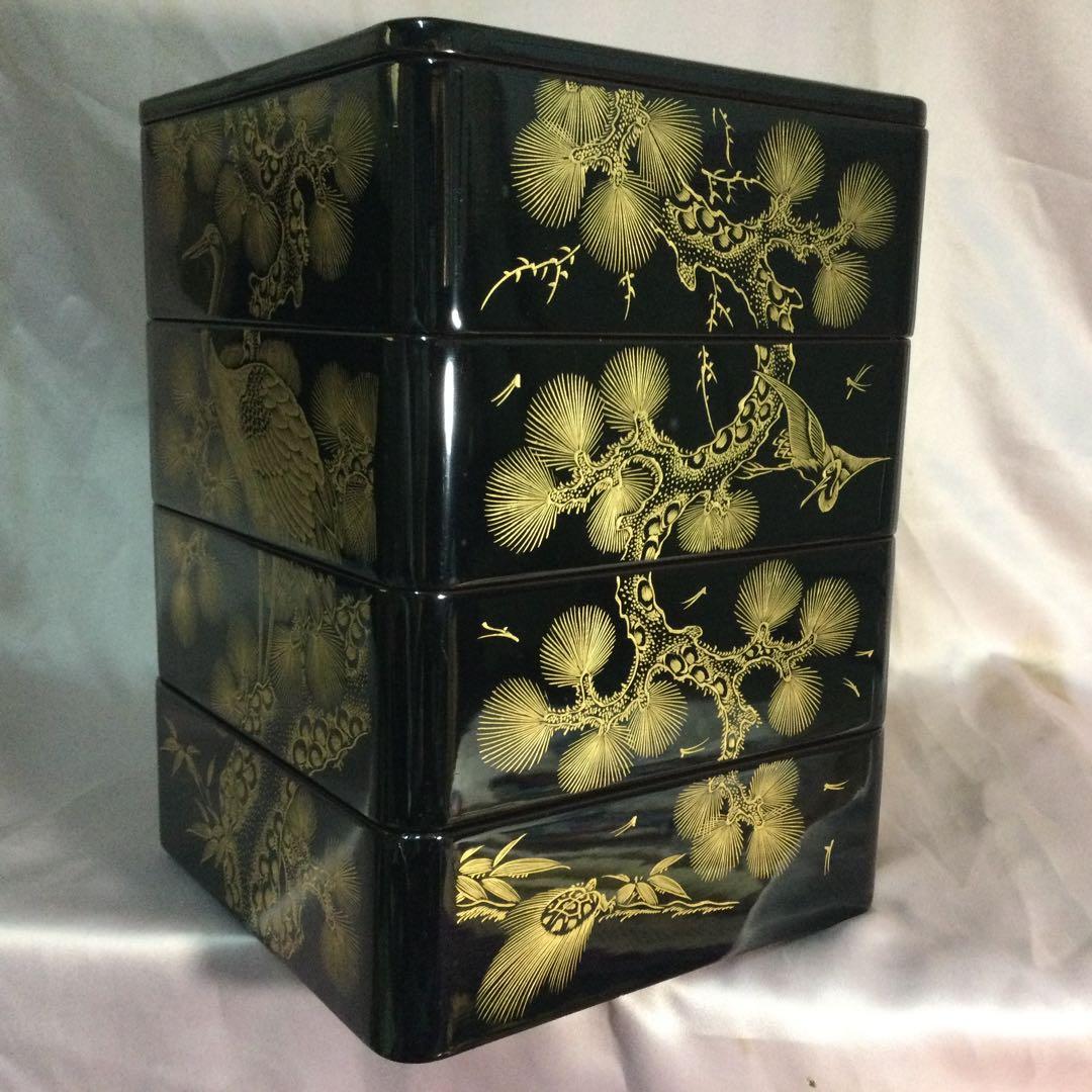 重箱本漆箱蓋2枚付きーNO511・お宝クラスの最高品物です。