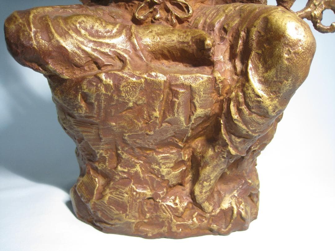 彫刻界巨匠　北村西望【不動明王　百寿　西望作】共箱　高さ約49㎝　ブロンズ製