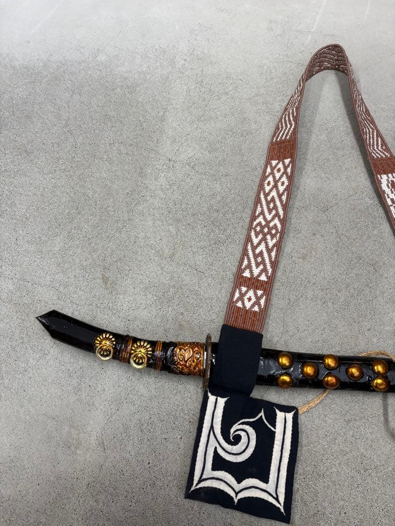 アイヌ エムシ エムシアッ セット 儀礼用太刀 刀吊帯 刀装具 蝦夷拵