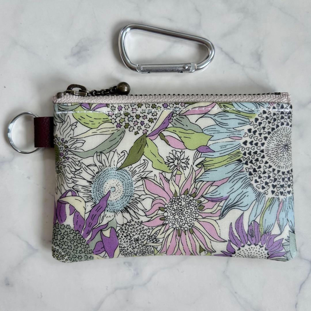 リバティスモールスザンナ カラビナポーチ キーホルダー　カードケース