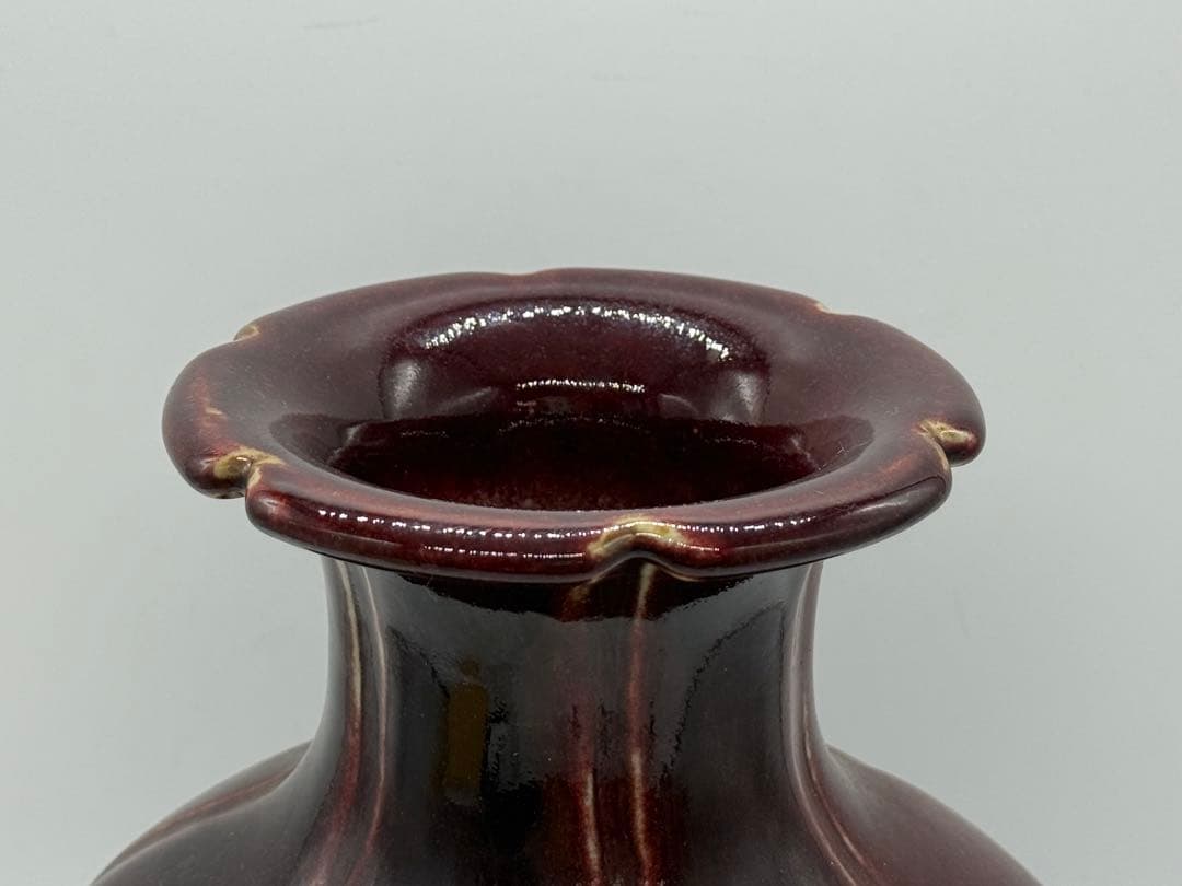 中国 雍正年製 辰砂釉花口瓶 紅釉 送料込み251202 - メルカリ