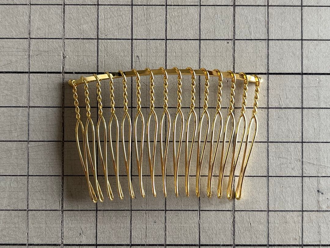 ヘアコームパーツ K511 ゴールド 15針 200個セット