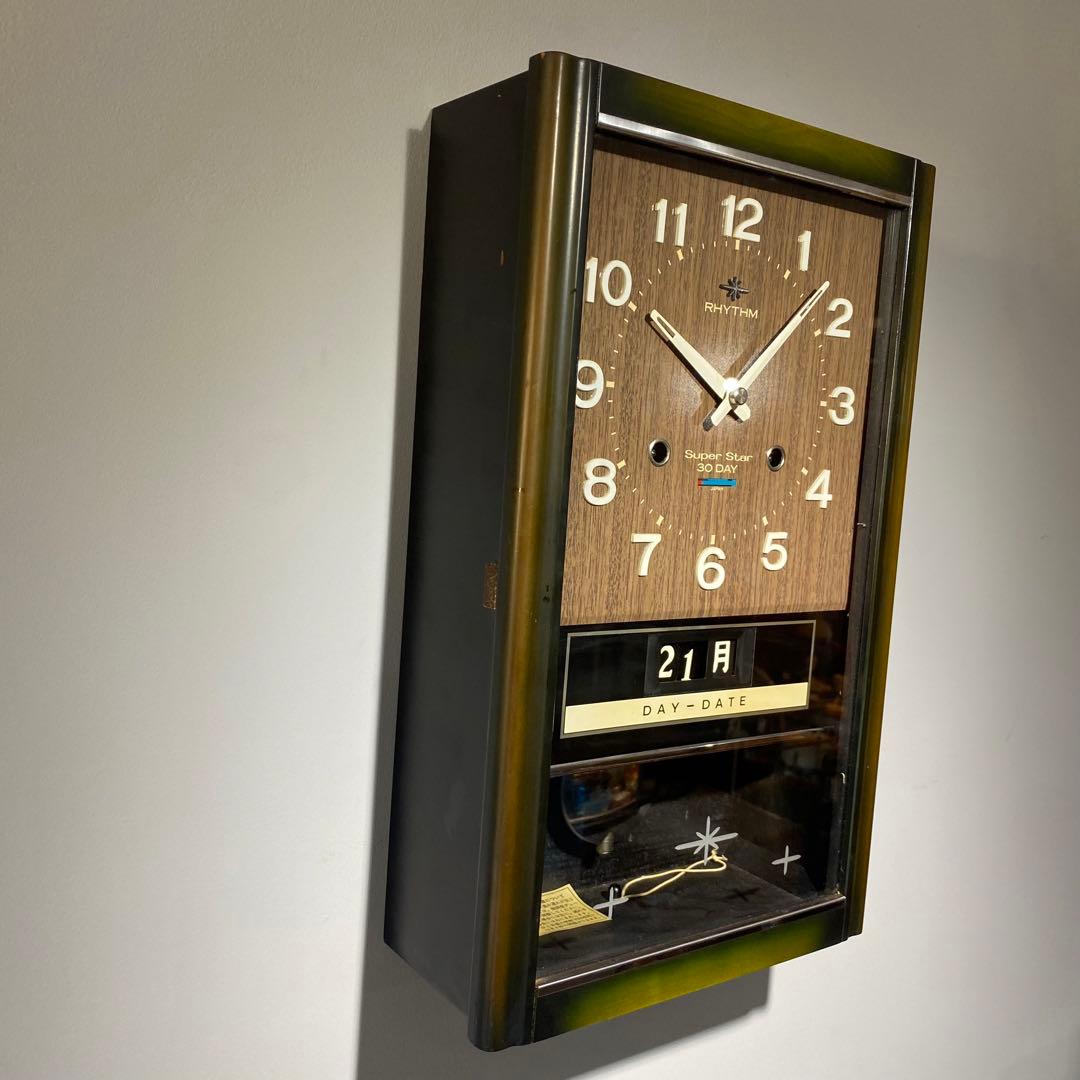 RHYTHM Super Star 30 DAY ゼンマイ時計　カレンダー付