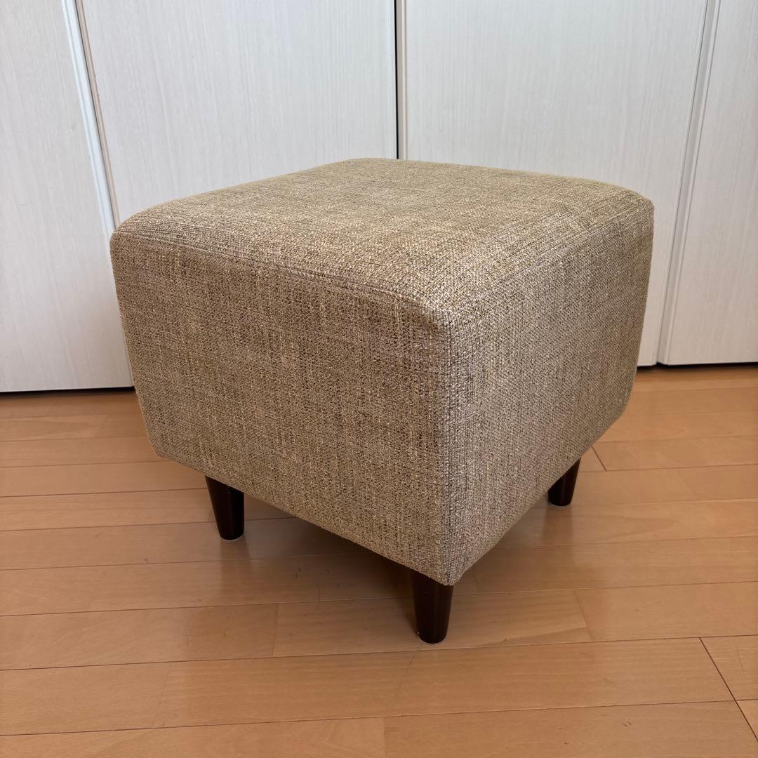 【美品】bloccoスツール オットマン　日本製 ベージュ系