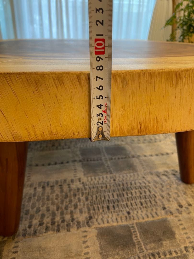 新品輸入品　高級　モンキーポッド一枚板 輪切りテーブル　モンキーポッド　TK05