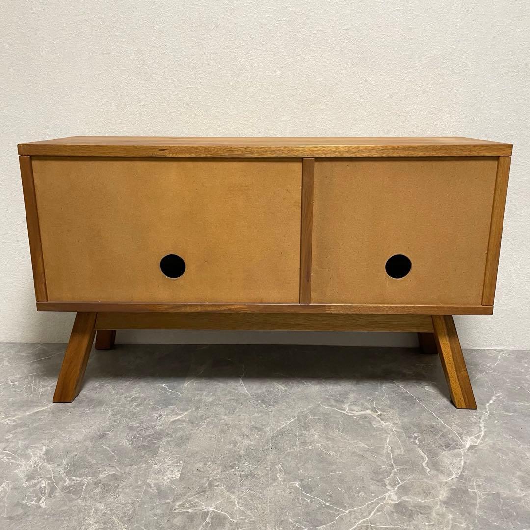 【希少】天然木 マホガニー シェルフ テレビボード　テレビ台　北欧風