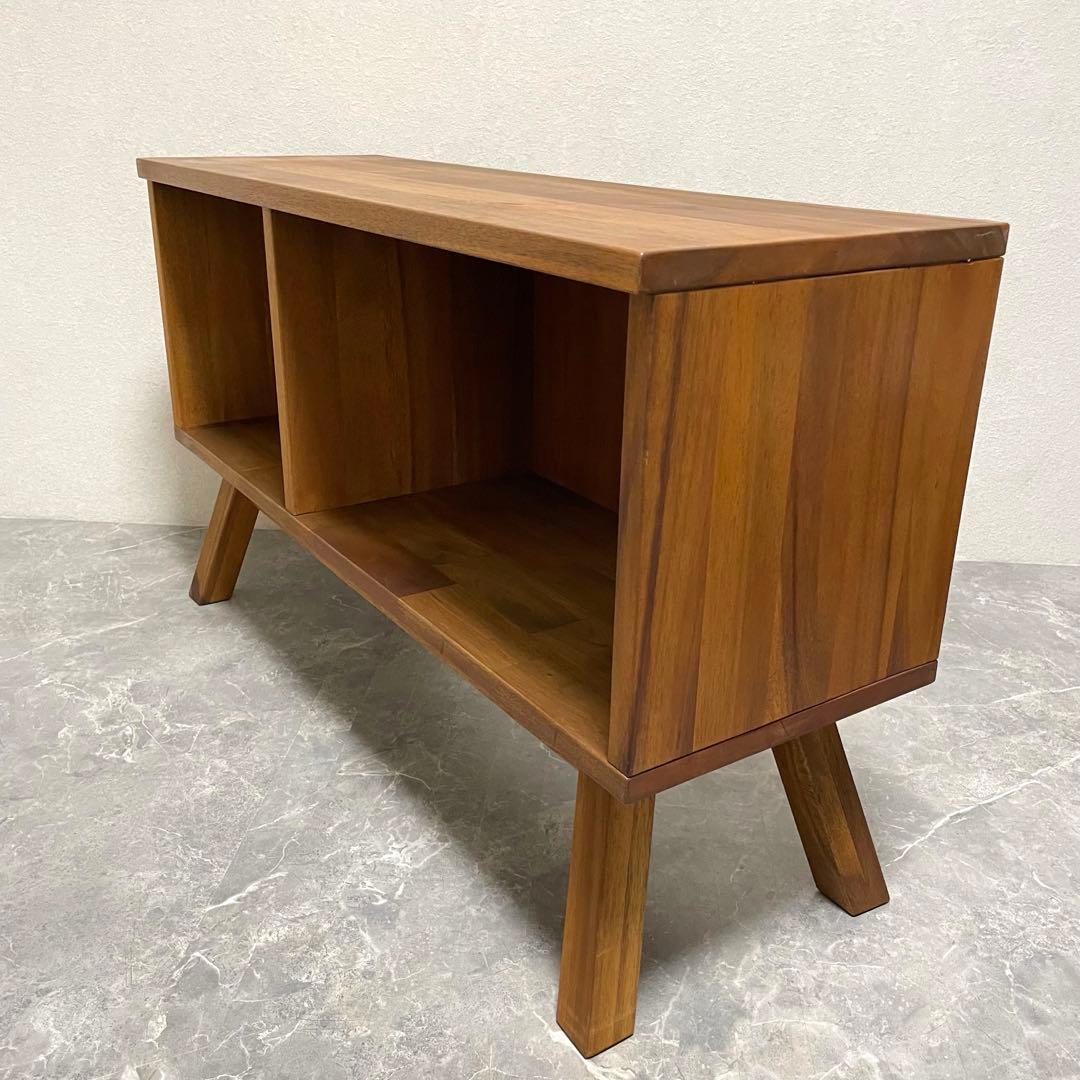 【希少】天然木 マホガニー シェルフ テレビボード　テレビ台　北欧風