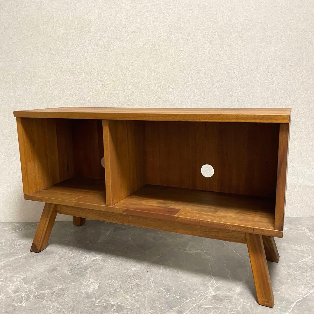 【希少】天然木 マホガニー シェルフ テレビボード　テレビ台　北欧風