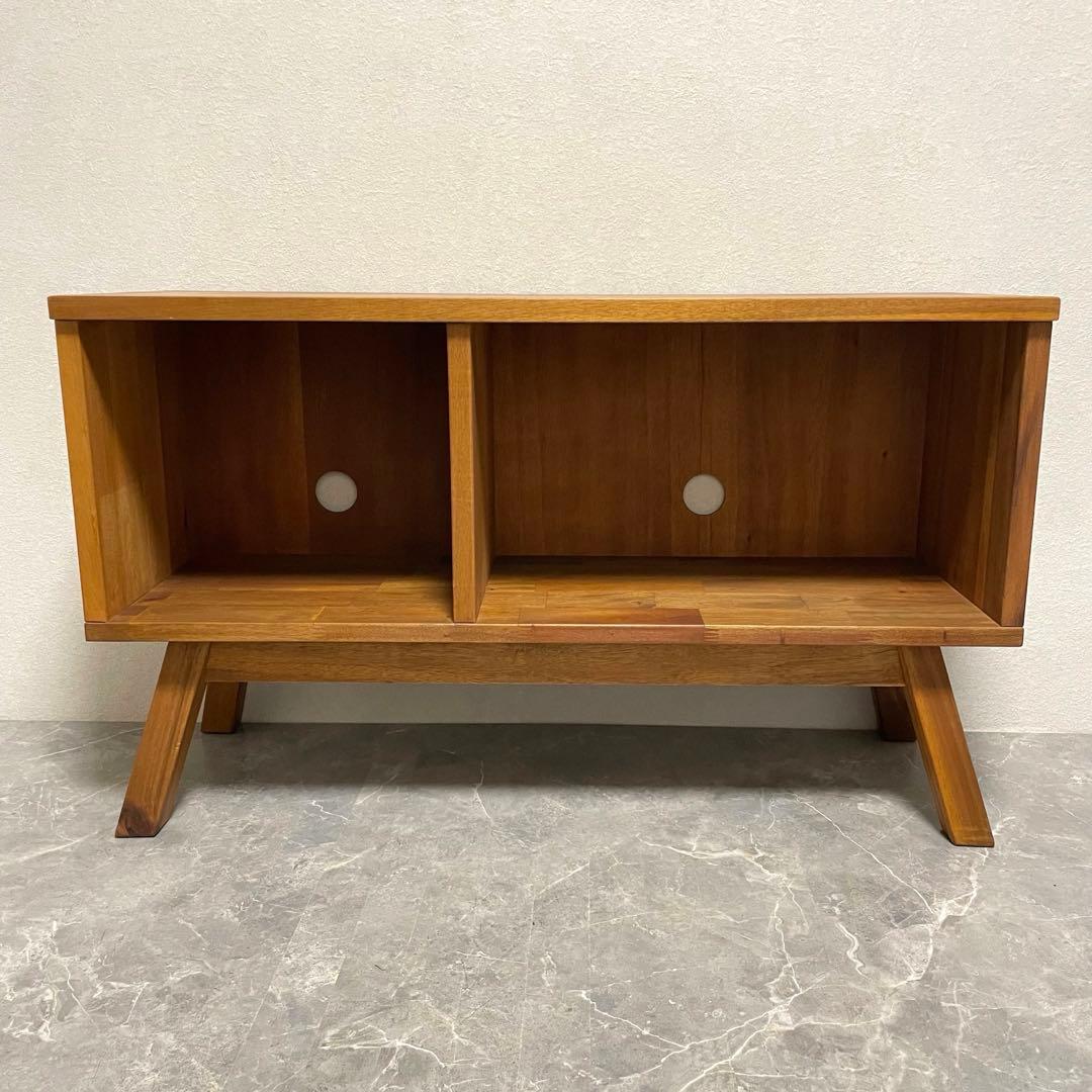 【希少】天然木 マホガニー シェルフ テレビボード　テレビ台　北欧風