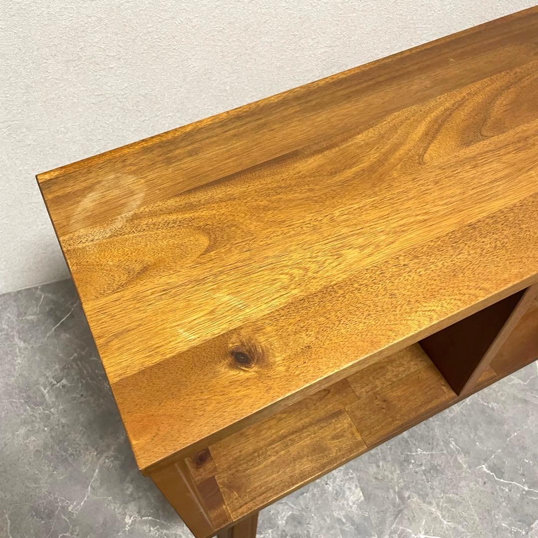 【希少】天然木 マホガニー シェルフ テレビボード　テレビ台　北欧風