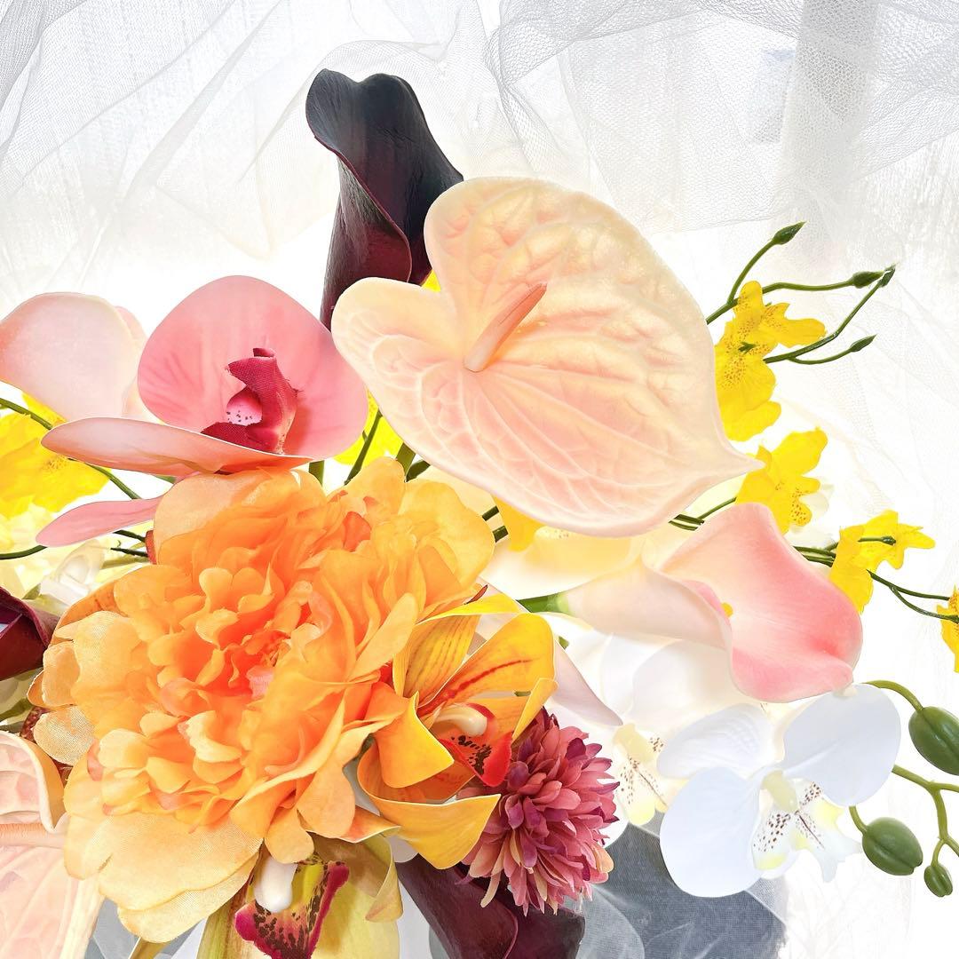 アーティフィシャルフラワーブーケ　ウェディングブーケ 結婚式 ブライダル 前撮り