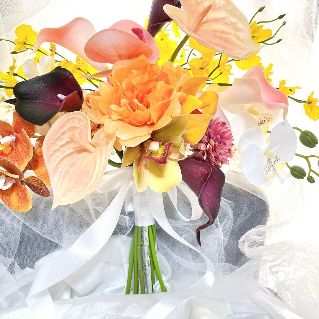 アーティフィシャルフラワーブーケ　ウェディングブーケ 結婚式 ブライダル 前撮り