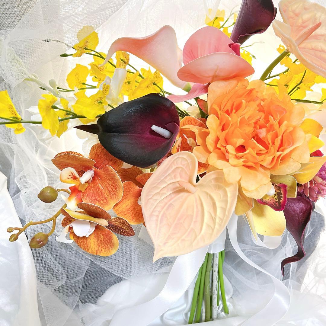 アーティフィシャルフラワーブーケ　ウェディングブーケ 結婚式 ブライダル 前撮り