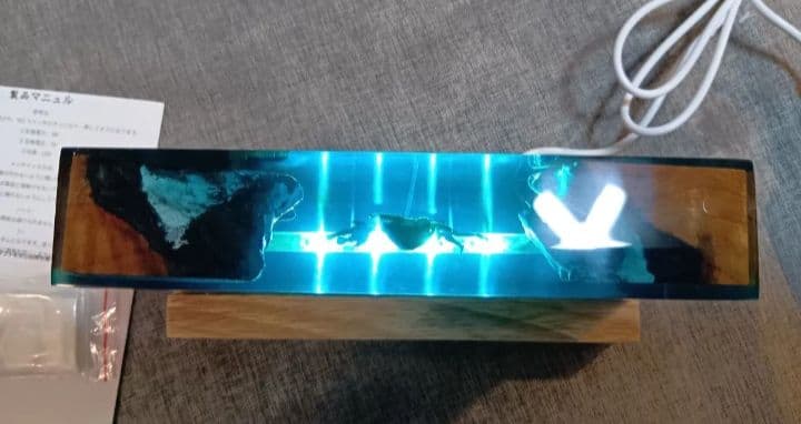 新品 レジンアート ナイトライト 海洋生物 ウミガメダイバー USB給電 ランプ