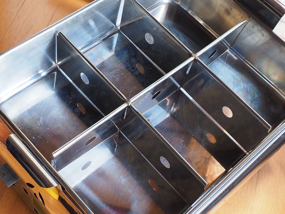 涌井工業(ワクイ) プロパンガス直火式おでん鍋 5尺450mm 6ツ仕切