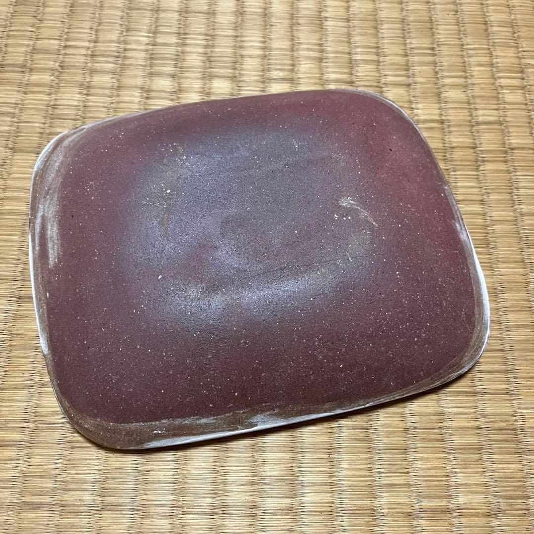 岩井窯山本教行黄釉掻落角皿新品未使用限定即完売釉薬貫入民藝出雲島根スリップウェア