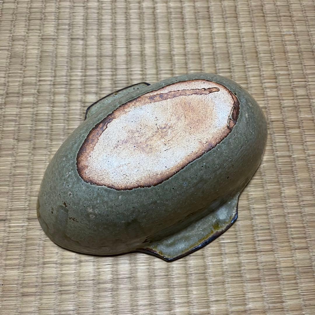 岩井窯山本教行黄釉掻落角皿新品未使用限定即完売釉薬貫入民藝出雲島根スリップウェア