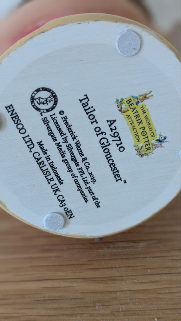 ピーターラビット 指ぬき仕立て屋ねずみ 置物