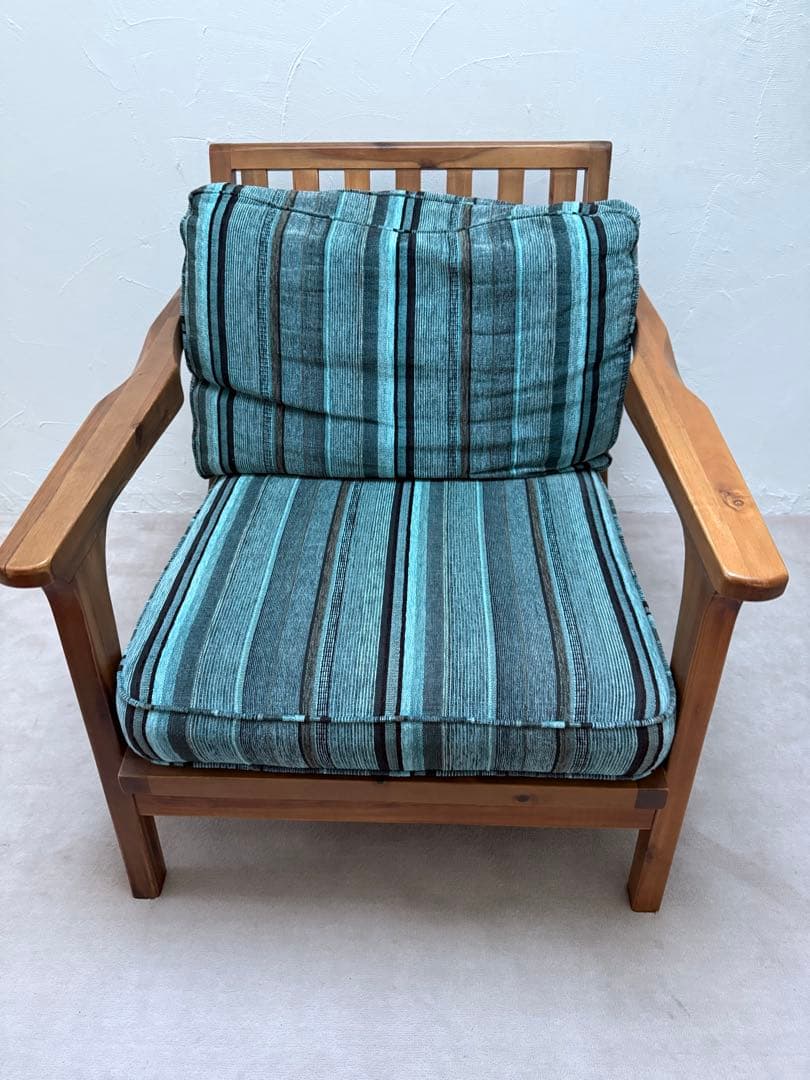 中古美品WTW TISMO ティズモ ソファ 1人掛け ブルーグリーン 西海岸）