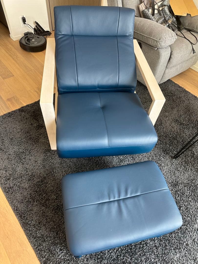 ✨カリモク家具 ソファセット（肘掛椅子＋スツール）✨