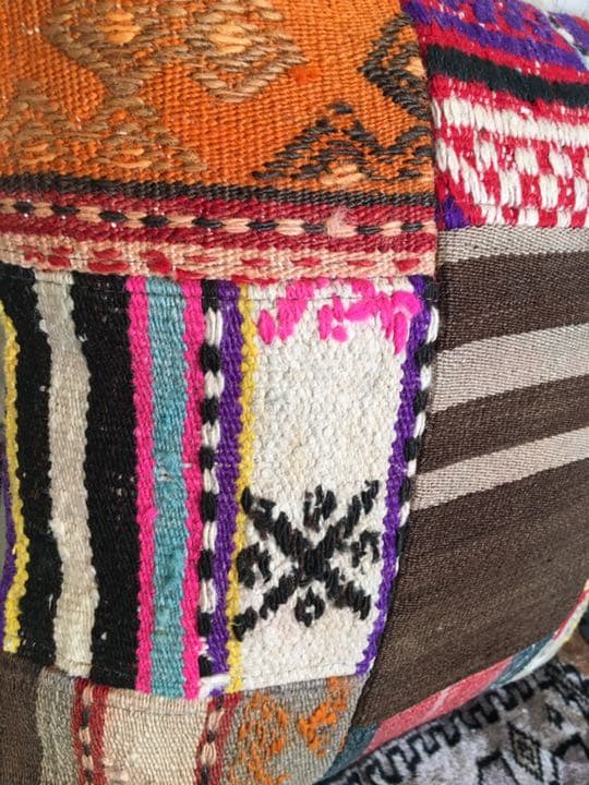 ビンテージラグ　トルコラグ　オールドキリム　クッションカバー　パッチワーク♯15