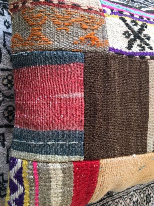 ビンテージラグ　トルコラグ　オールドキリム　クッションカバー　パッチワーク♯15