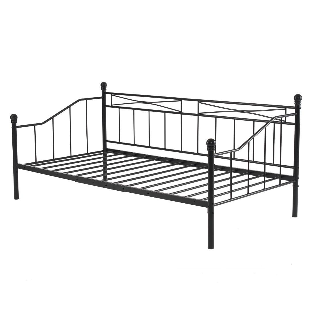 【ブラック】親子ベッド 二段ベッド パイプベッド シングルベッドディベッド