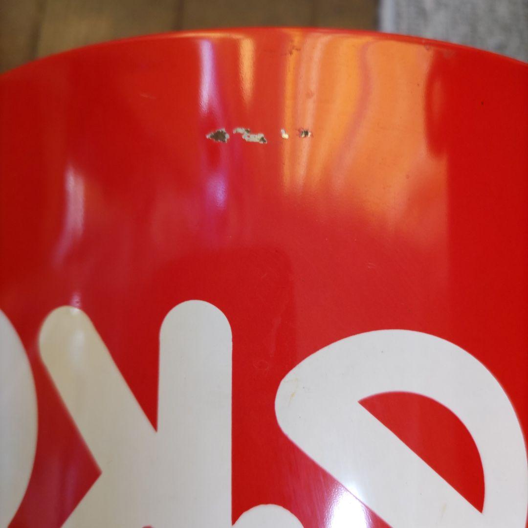 不二家ペコちゃん　ブリキ缶ゴミ箱　昭和レトロ