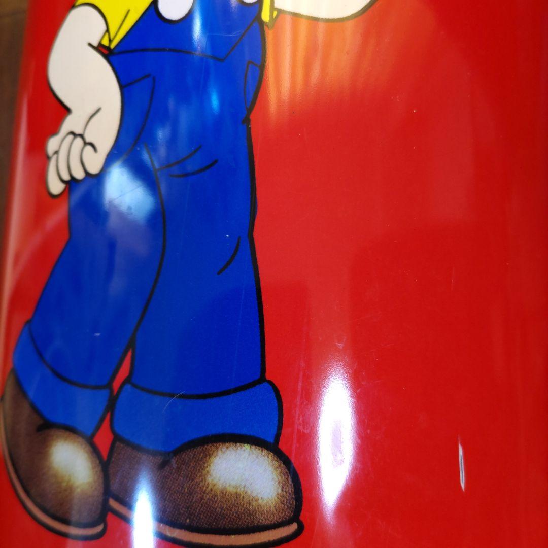 不二家ペコちゃん　ブリキ缶ゴミ箱　昭和レトロ