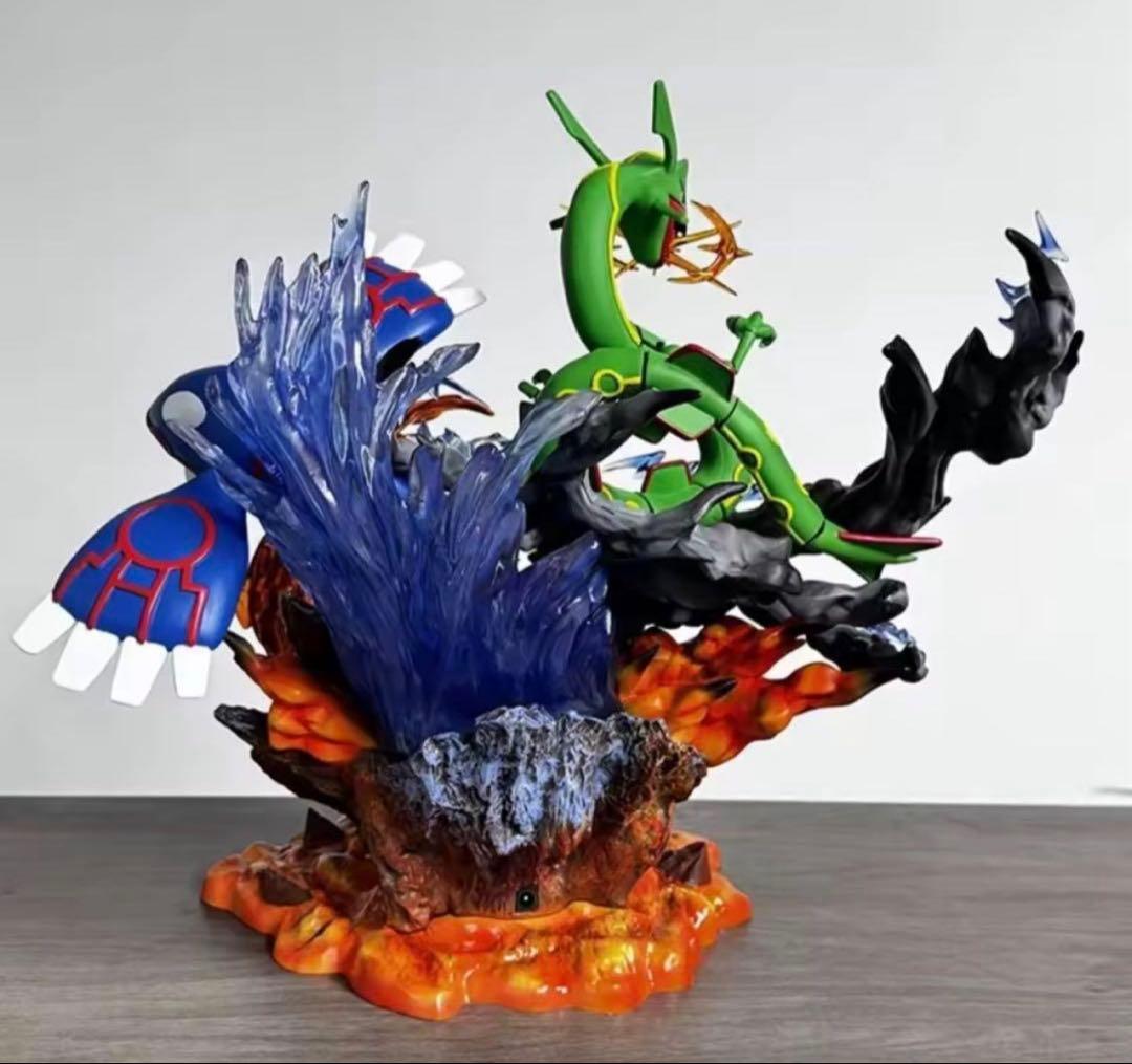 ポケモン フィギュア グラードン カイオーガ レックウザ LED付き