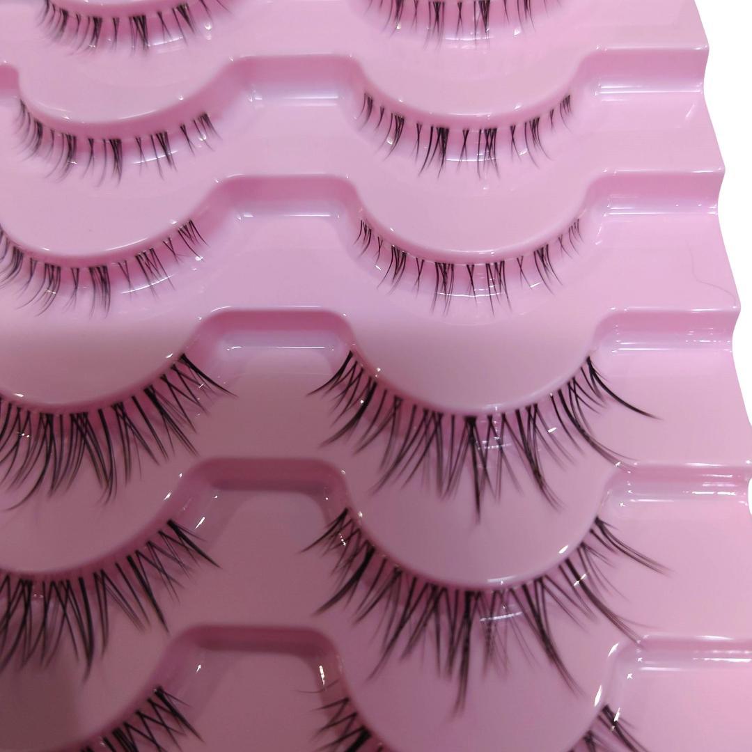 つけまつ毛 上下セット B フェイクミンク 3D ブラック 自然なカール 黒 Ⅱ