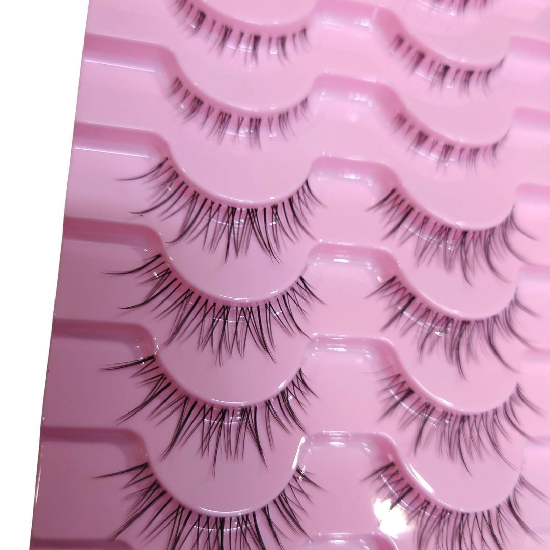 つけまつ毛 上下セット B フェイクミンク 3D ブラック 自然なカール 黒 Ⅱ