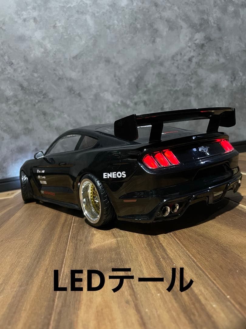 1/10【2台】マスタングGT4 新品ボディーと塗装済み(中古)ボディー LED